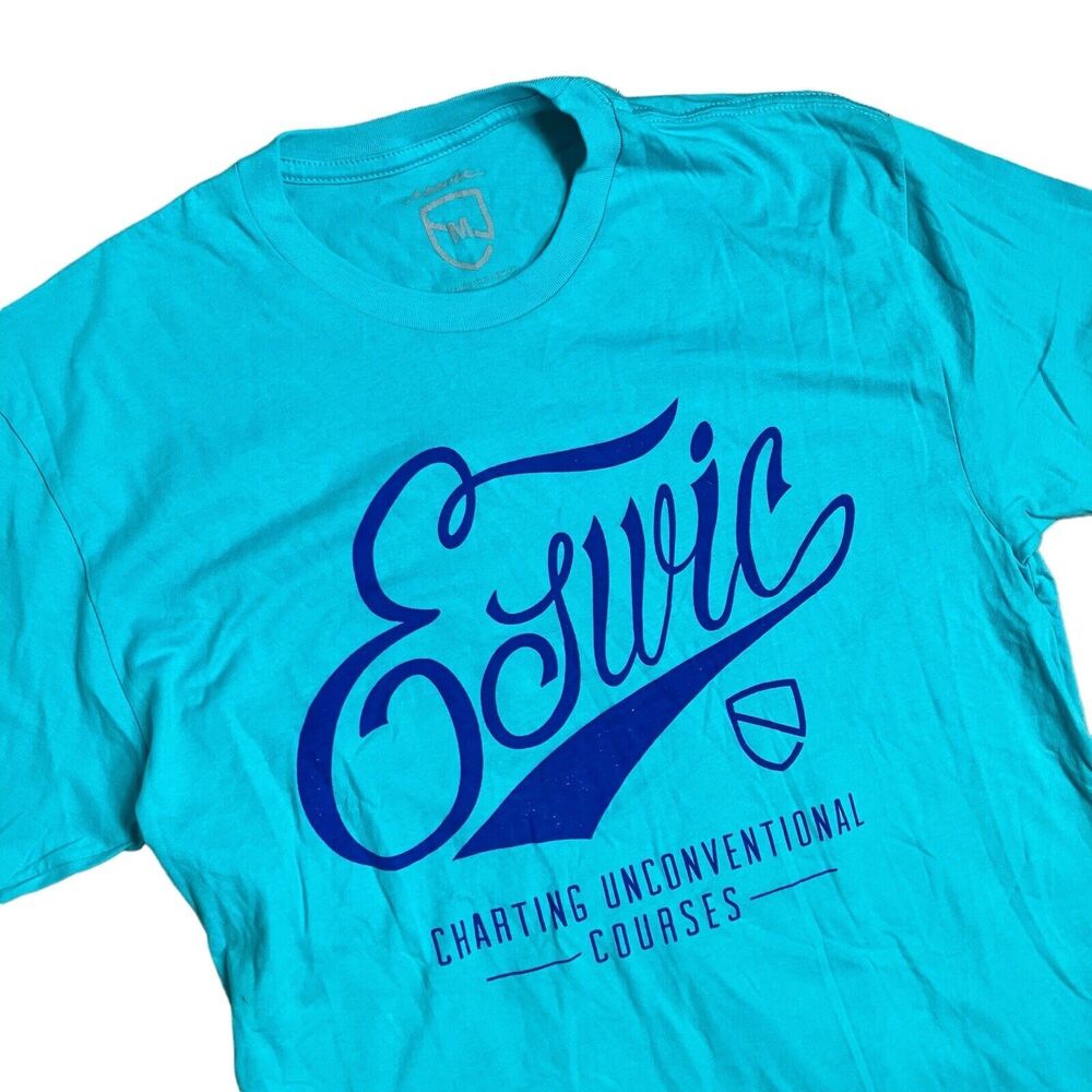 ESWIC‎ T-Shirt Skate Brand Men Size M Blue ‘Charting Unconventional Courses’